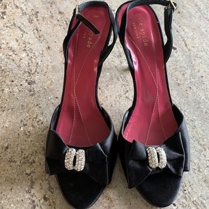 Kate Spade Black Heels with Pink Insole